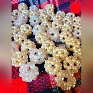 Pearl and iridescent beaded scatter fill ball balls decor vases table